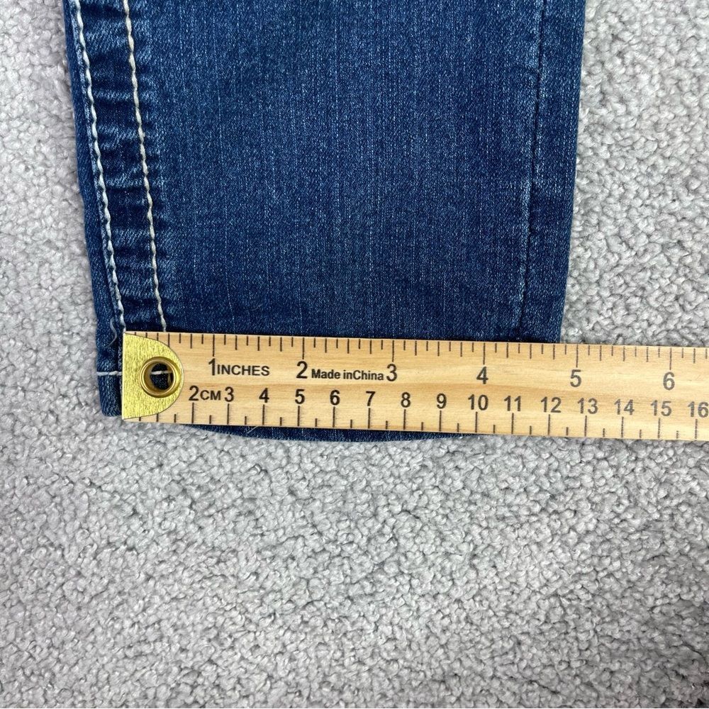 Ariya Jeans Women’s 3/4 Blue Skinny Low Rise Dark Denim Stretch Y2K - Picture 9 of 10